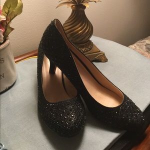 De Blossom Bertha Rhinestone Kitten Heel